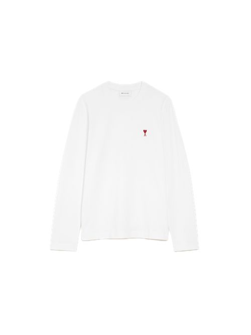 quota longlseeves	tshirt red	ami de coeur Ami Paris | BFUTS235.724100 WHITE